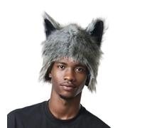 Oxxggkao Plush Wolf Ear Hat For Halloween Party Winter Earflaps Windproof Coldproof Unisex Headwear For Adult Teens Cosplay Soft Plush Animal For Halloween