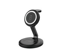 Oxxggkao Portable 3 In 1 Charging Station 15W Fast Power For Phone Earbuds Smartwatch Travel Friendly Foldable Charging For Multiple Devices