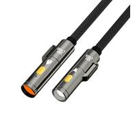 Oxxggkao Portable USB C Power Cord 240W Charging Cord Integrated LED Light For Camping Gear 480Mbps Data Transfer