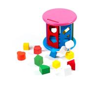 Oxxggkao Practical Colorful Sturdy Wood Shape Sorting Cubes Portable Early Childhood Development Toy Home Accessory Daily Use Interactive Play for Kids