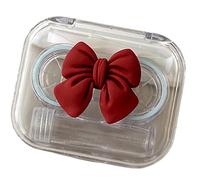 Oxxggkao Practical Contacts Lens Container Box with Suction Cup Wearing Tool and Solution Bottle for Travel and Everyday Use Contacts Lens Travel Set