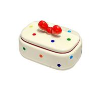 Oxxggkao Practical Travel Soap Container with Bowknot Lid Drainage for Essentials on the Go Soap Holder