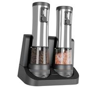 Oxxggkao Rechargeable Electric Pepper Grinders Nonrust Steel Adjustable Coarseness With USB C Charging And LED Light For Kitchen Seasonings Rechargeable Salts And Pepper Grinders Set