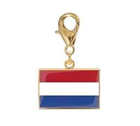 Oxxggkao Rectangular Flag Charm Stainless Steel Travel Keychain Pendant Ornament with Secure Lobster Clasp for Wrist Chain Daily Keychain