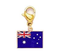 Oxxggkao Rectangular Flag Charm Stainless Steel Travel Keychain Pendant Ornament with Secure Lobster Clasp for Wrist Chain Daily Keychain