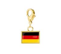 Oxxggkao Rectangular Flag Charm Stainless Steel Travel Keychain Pendant Ornament with Secure Lobster Clasp for Wrist Chain Daily Keychain