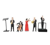 Oxxggkao Resin Miniature Violinists Set 1/64 Scale Designed for Model Hobbyists and Music Lovers Display Needs Miniature Scene Accessory