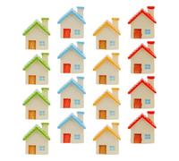 Oxxggkao Resin Tiny Village House Ornament Great for Miniature Displays and Collections Hand Painted Resin Decor