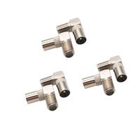 Oxxggkao Right Angles Male F Female Adapter Premium Alloy Materials Stable Signals Transfer Suitable for CCTV Camera Threaded Adapter