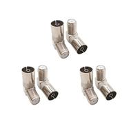 Oxxggkao Right Angles Male F Female Adapter Premium Alloy Materials Stable Signals Transfer Suitable for CCTV Camera Threaded Adapter
