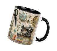Oxxggkao Sewing Themed Ceramic Drinkware 11oz Easy Perfect Present Themed Ceramic Cup