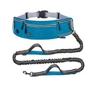 Oxxggkao Shock Absorbing Bungee Dog Leash Waist Pack for Large Dogs Featuring Secure Grips and Light Reflective Trim Waist Worn Pet Leash for Active Owners