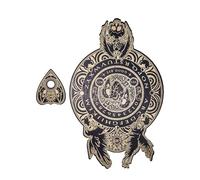 Oxxggkao Skull/Bird/Tree Pattern Wood Talking Board Game Spirit with Planchette Metaphysical Dowsing Message Telling Tool Wood Talking Game