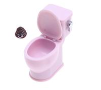 Oxxggkao Small Simulation Toilet Seat With Flush Sound Effect For Dollhouses Accessories Realistic Bathroom Decors Collectible Dollhouses Enthusiasts Decoration