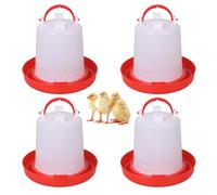 Oxxggkao Spill Proof Feed Set Poultry Trough Waterer for Small Scale Livestock Care Treat Feeding Tool Automatic Chicken Feeder