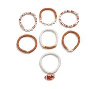 Oxxggkao Stackable Accessories Elastic Stacked Female Handchain Handmade Wrist Accessory for Both Men and Women Game Day