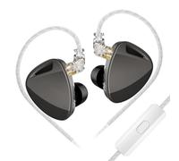 Oxxggkao Stage Performers Preferred in Ear Headphones with High Grade Filter for Precise Sounds Control High Resolution Earphones Silver Plate Cable