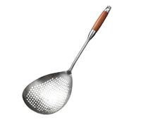 Oxxggkao Stainless Steel Strainer Ladle For Vegetable Broth Ergonomic Handle Skimmer Household Slotted Spoon Large Colander