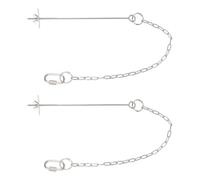 Oxxggkao Stainless Steel Vegetable Holder Feeders Hanging Type Adjustable Chain for Poultry Enrichment and Cage Bird Activity Poultry Feeders