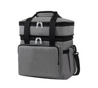 Oxxggkao Strong Insulated Coolers Bag With Shoulder Strap Nylon Lunch Box Oversized Thermal Food Carriers For Men Women Use Stylish City Thermal Food Carriers With Dry Wet Separation