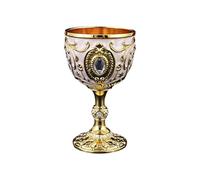 Oxxggkao Stylish 100ml Antique Themed Wine Cup Sturdy Alloy Metal Drinking Goblet Drinking Accessory for Pubs and Event Elegant Retro Wine Glass