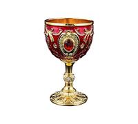 Oxxggkao Stylish 100ml Antique Themed Wine Cup Sturdy Alloy Metal Drinking Goblet Drinking Accessory for Pubs and Event Elegant Retro Wine Glass