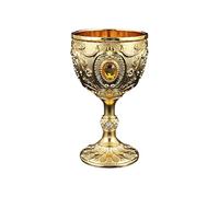 Oxxggkao Stylish 100ml Antique Themed Wine Cup Sturdy Alloy Metal Drinking Goblet Drinking Accessory for Pubs and Event Elegant Retro Wine Glass