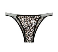 Oxxggkao Stylish Animal Print Nylon Underpants for Women Seamlessly Edges Soft Fabric G String Thong Women ' s Briefs Daily Wear Panty Breathable Nylon Panties