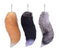 Oxxggkao Stylish Foxes Tail Keychain Set For Women Elegant Bag Charm Pendant With Soft Faux Furs Decoration Cosplay Accessories Oversized Keychain For Bags