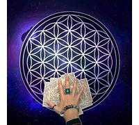 Oxxggkao Tarot Card Tablecloth Cloth Divination Table Cloth Square Flannel Table Cover Decorations 50/60/75cm Board Game Astrology Oracles Pad