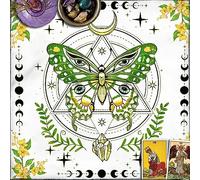 Oxxggkao Tarots Tablecloth Divinations Table Cover Astrology Oracles Board Game Mat Square Shape Pendulum Cloth Divinations Mat Astrology Board Game Tarot Card Pat For Reading