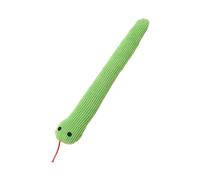 Oxxggkao Teething Toy Green Snake Shape for Kitten Chew Better Attract Cats Cartoon Shape Exercise Training Green Crinkle Toy for Kitten Teething Chewing Soft Safe Mood