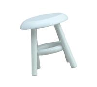 Oxxggkao Tiny White Wooden Stool for 1: 12 Scale Model House Furniture Excellent for Small Living Room Displays Model House Wooden Stool
