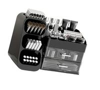 Oxxggkao Transparent Makeup Storage Box Multiple Sections for Efficient Cosmetics Organization Compact Design Saves Space Spacious Cosmetic Display Case