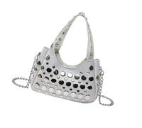 Oxxggkao Trendy Studded Shoulder Bag For Women Stylish Crossbody Handbag With Removable Chain Strap Commuters Bag Work Travel PU Leather Handbag Women