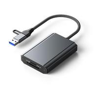 Oxxggkao Type B/Type a Card Reader with USB a and USB C Ports 10Gbps Transfer Aluminum Alloy Heat Dissipation Fast Speed Card Reader