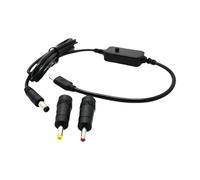 Oxxggkao Type C To 5.5x2.1mm Adapter Cable 5V 9V 12V 15V 20V Adjustable Converters With 2 Interchangeable Connectors For Laptop