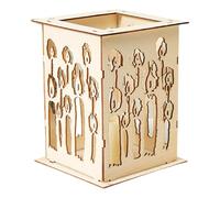 Oxxggkao Unique Wood Stand with Delicate Hollow Out Pattern Candlestick Enhances Your Living Space Atmospheres Bedroom Romantics Candlestick