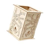 Oxxggkao Unique Wood Stand with Delicate Hollow Out Pattern Candlestick Enhances Your Living Space Atmospheres Bedroom Romantics Candlestick