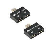 Oxxggkao USB 2.0 Male To 2 Female Harbors Splitter Rapid Charging Center Unifier For Mobile Devices Accessories Permanent ABS Metal USB Center Unifier