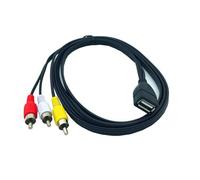 Oxxggkao USB a Female to 3RCA RGB Male Video Composite Adapter Converter Cable Cord Component Lead 3RCA Cable Video Cables Adapter Converter to Connection