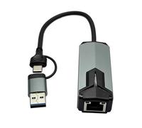 Oxxggkao USB C RJ45 Networking Adapter 5000Mbps Gigabit Port Aluminum Shell Plugs and Play for Remote PC Wake Up Capability USB Type C Gigabit Ethernet Adapter