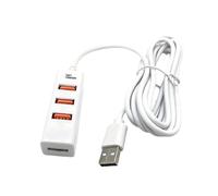 Oxxggkao USB2.0 Extension Cable with 4 Charging Port for Schools Airports and Public Space Travel USB Charging Hubs Multiple Port