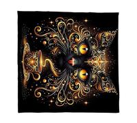 Oxxggkao Velvets Tarots Reading Cloth Occult Symbols Artistic Divination Mats Spiritual Practice Accessory Tarots Board Game Mats