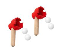 Oxxggkao Vibrant Floating Ball Blowing Game With Sustainable Wood Construction Promotes Coordination And Group Interaction Natural Wood Children's Toy