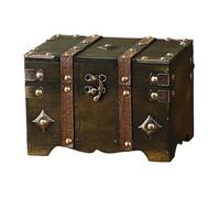 Oxxggkao Vintage Design Secure Password Storage Chest Spacious Interior Metal Accent for Homes Organization Vintage Combination Storage Box