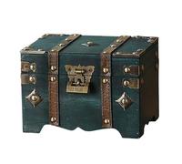 Oxxggkao Vintage Design Secure Password Storage Chest Spacious Interior Metal Accent for Homes Organization Vintage Combination Storage Box