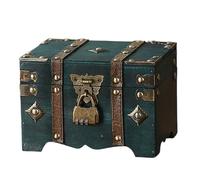 Oxxggkao Vintage Design Secure Password Storage Chest Spacious Interior Metal Accent for Homes Organization Vintage Combination Storage Box