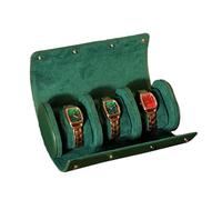 Oxxggkao Vintage Leather Watch Holder Box Roll Case Round Buckle Pocket Bag Outdoor Couple Storage Leather Watch Case Organizer
