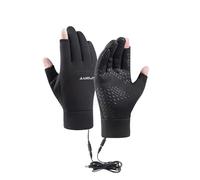 Oxxggkao Warm Heated Gloves for Outdoor Recreationists Cold Weather with USB Rechargeable Function Cycling Fishing Winter Athletic Gear Heated Work for Bitter Cold Weather